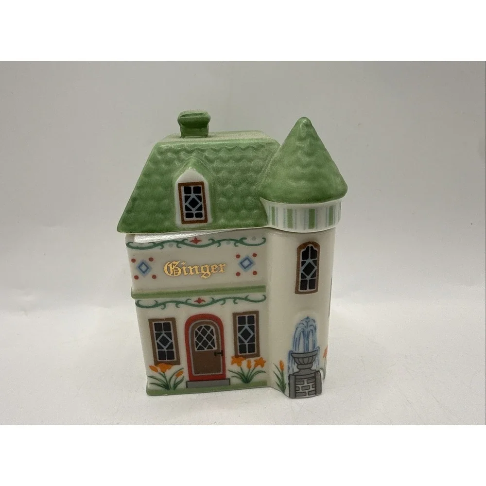 Lenox CANTERBURY CROSSING Spice Village Jar GINGER